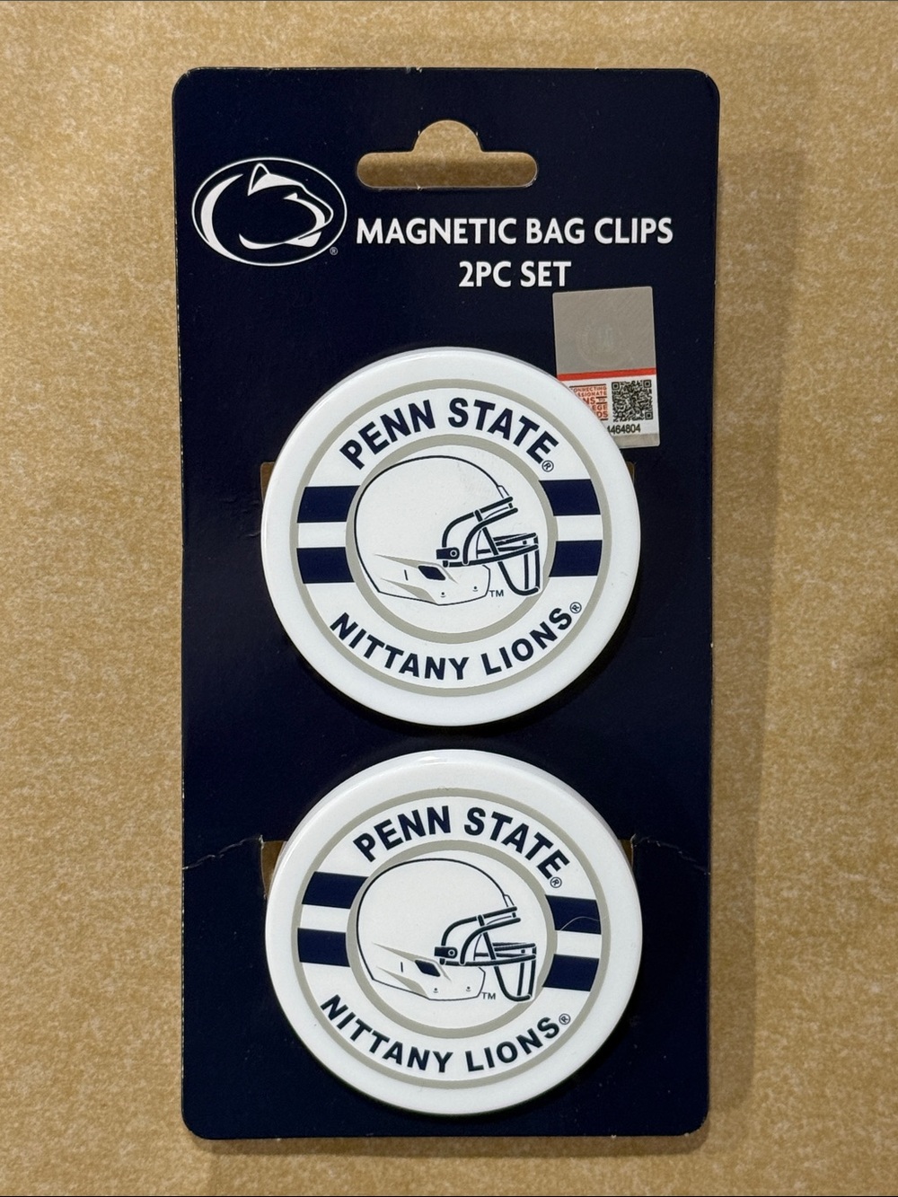 NCAA Penn State Nittany Lions 2-Pack Magnetic Bag Clips Set - NWT